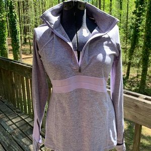 LULULEMON lavender halfzip, size 10
